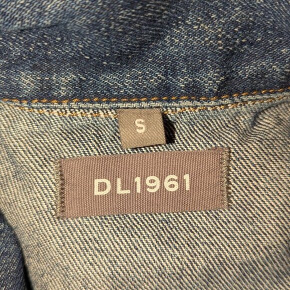 DL1961 Snap Sides Sample Piece One of A Kind Collar Denim Jean Trucker Jacket S - Picture 8 of 10